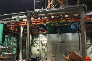 Picture for category AGTOS Continuous overhead rail shot blast plant