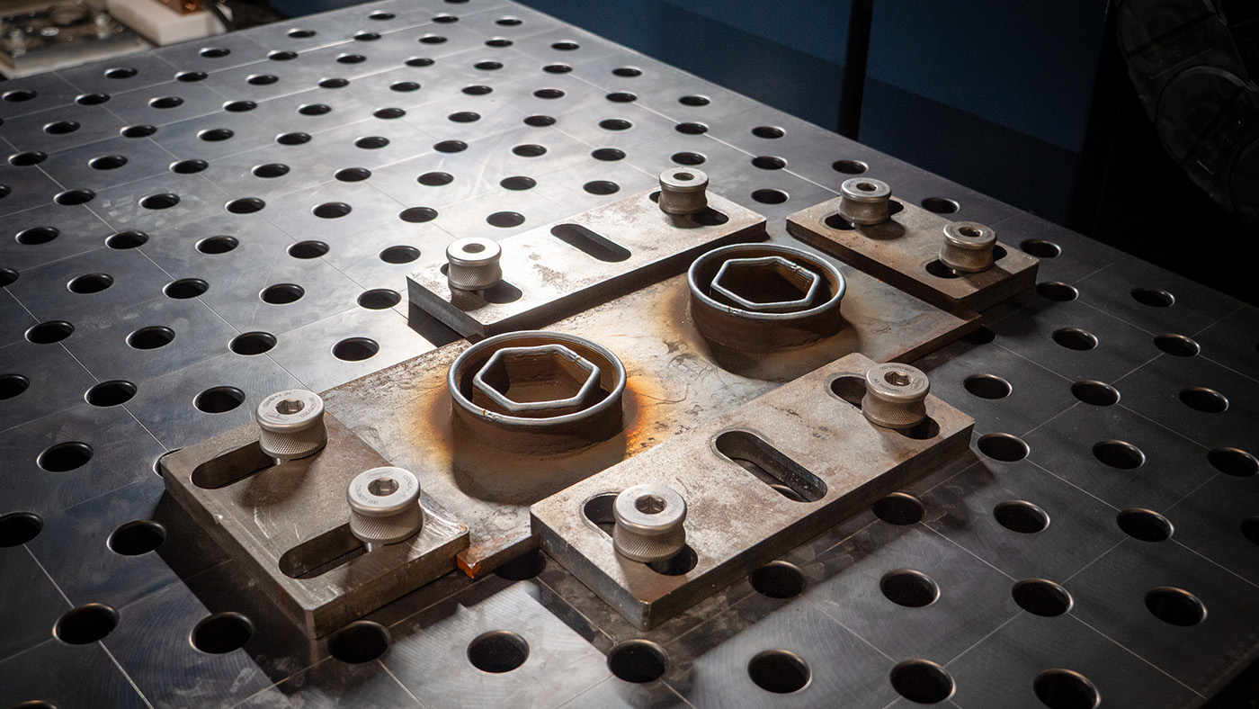 WAAM production at Begner workshop